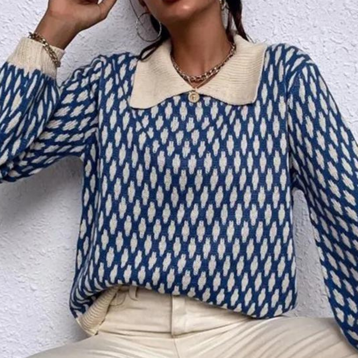 Bronwen - Stilvoller Damenpullover mit Elegantem Kragen