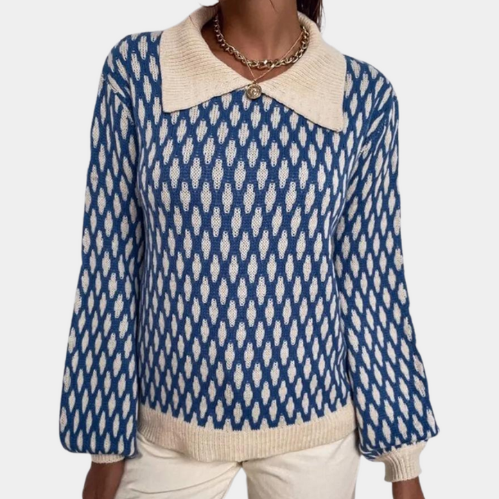 Bronwen - Stilvoller Damenpullover mit Elegantem Kragen