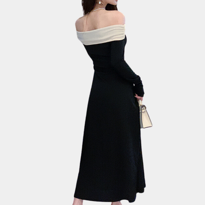 Ilinca - Elegantes Langes Damenkleid Ohne Schultern