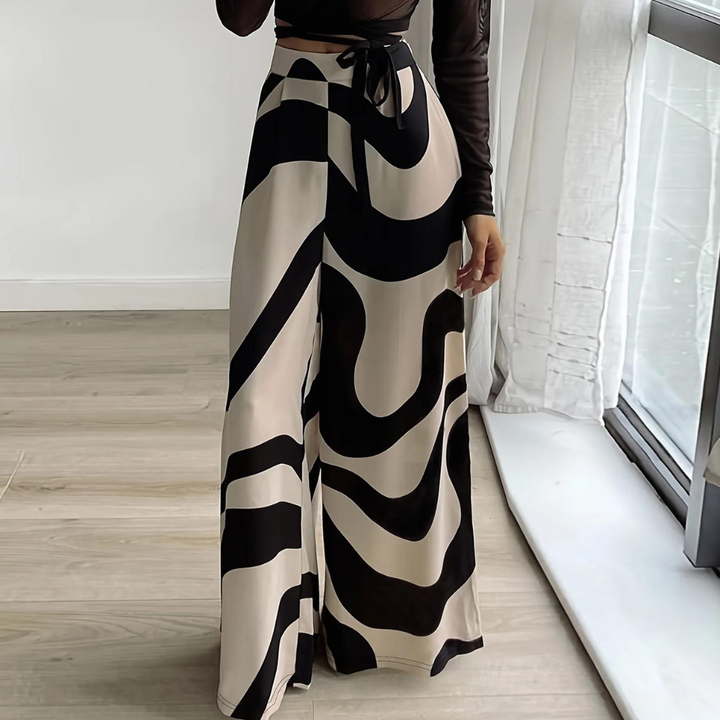 Fisseha - Elegante Gemusterte Lockere Hose für Damen