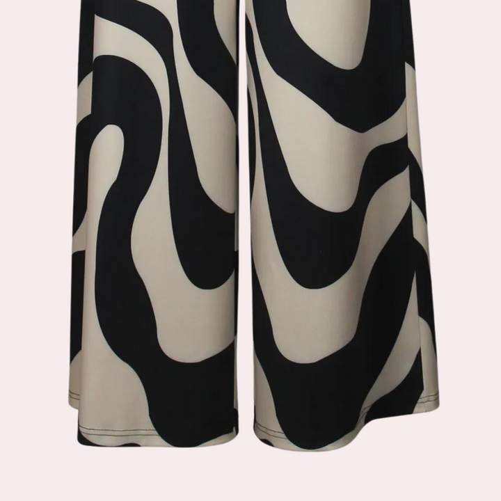 Fisseha - Elegante Gemusterte Lockere Hose für Damen
