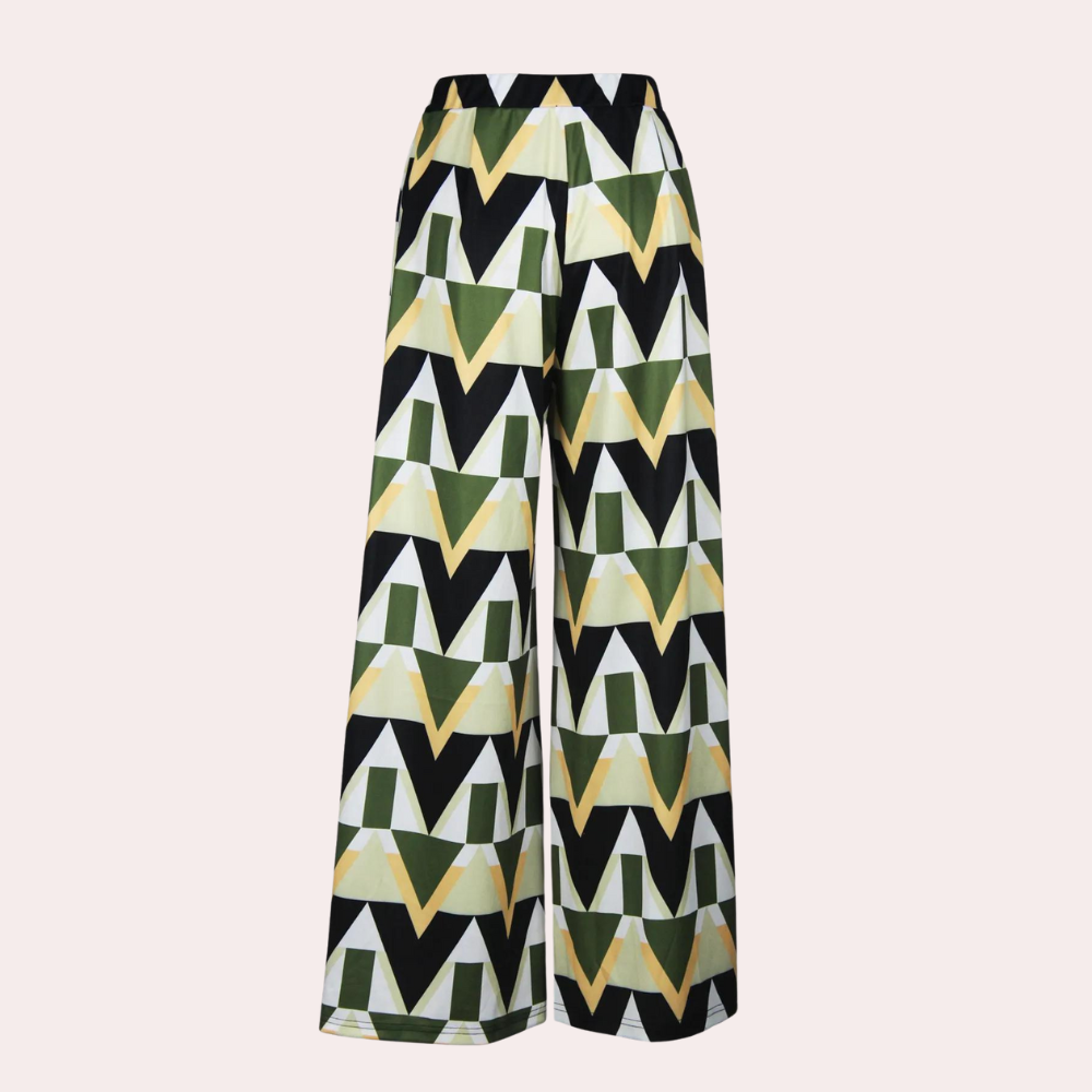 Fisseha - Elegante Gemusterte Lockere Hose für Damen