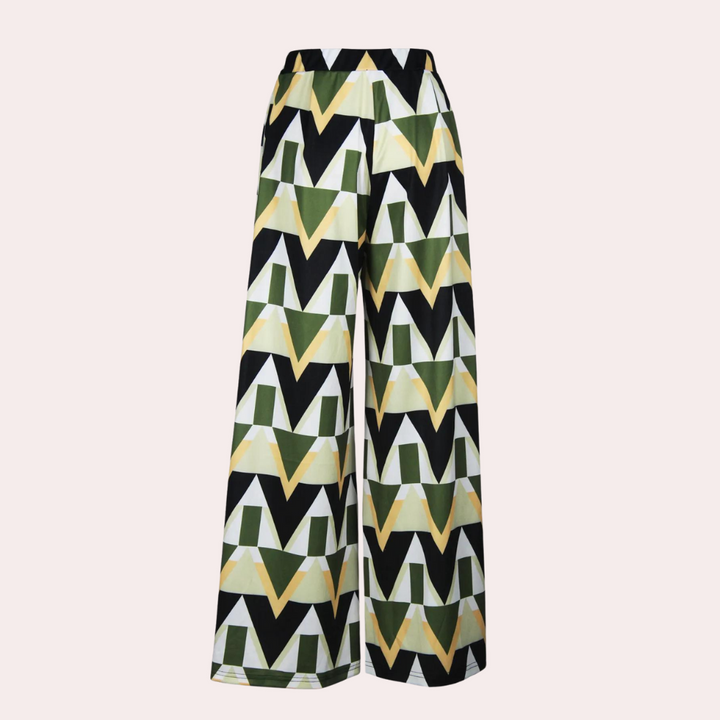 Fisseha - Elegante Gemusterte Lockere Hose für Damen