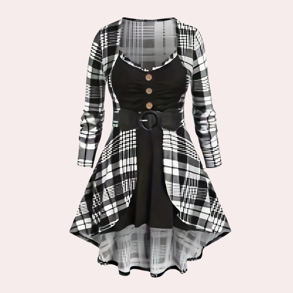Andrada - High-Low Kleid mit Gürteldetail für Damen