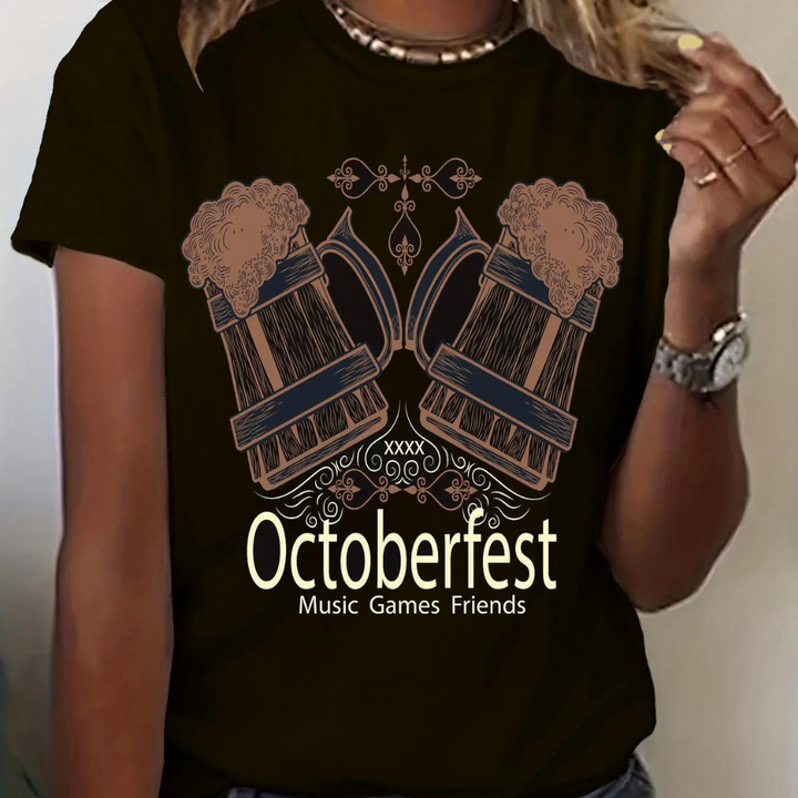 Agnieszka - Lässiges Oktoberfest-Festtagshemd für Damen