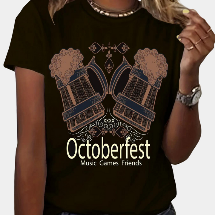 Agnieszka - Lässiges Oktoberfest-Festtagshemd für Damen
