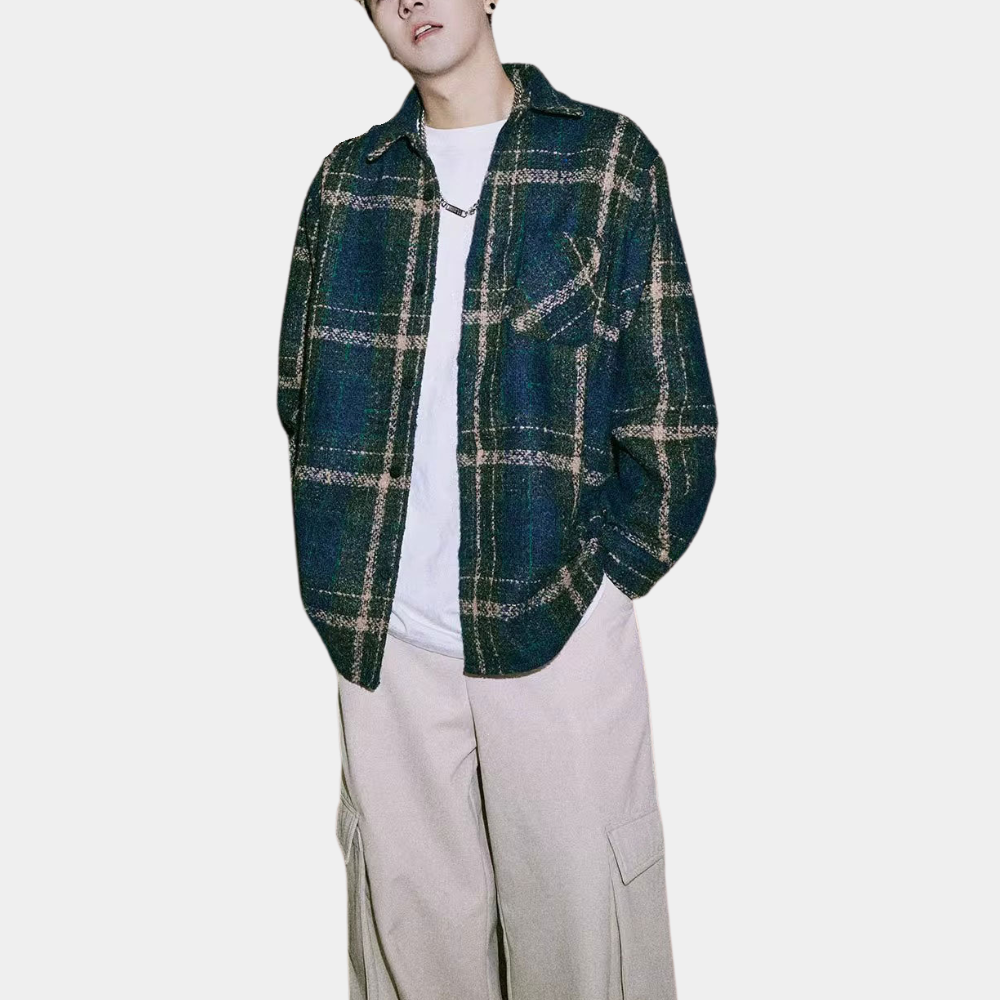 Dimitrios - Gemütliche Herrenjacke Im Karierten Design
