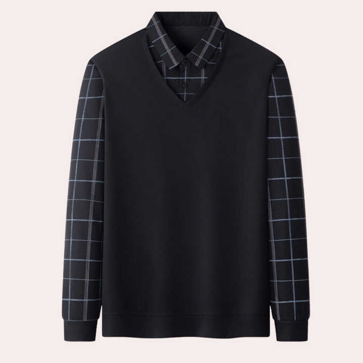 Bram - Herren Pullover Im Karierten Design