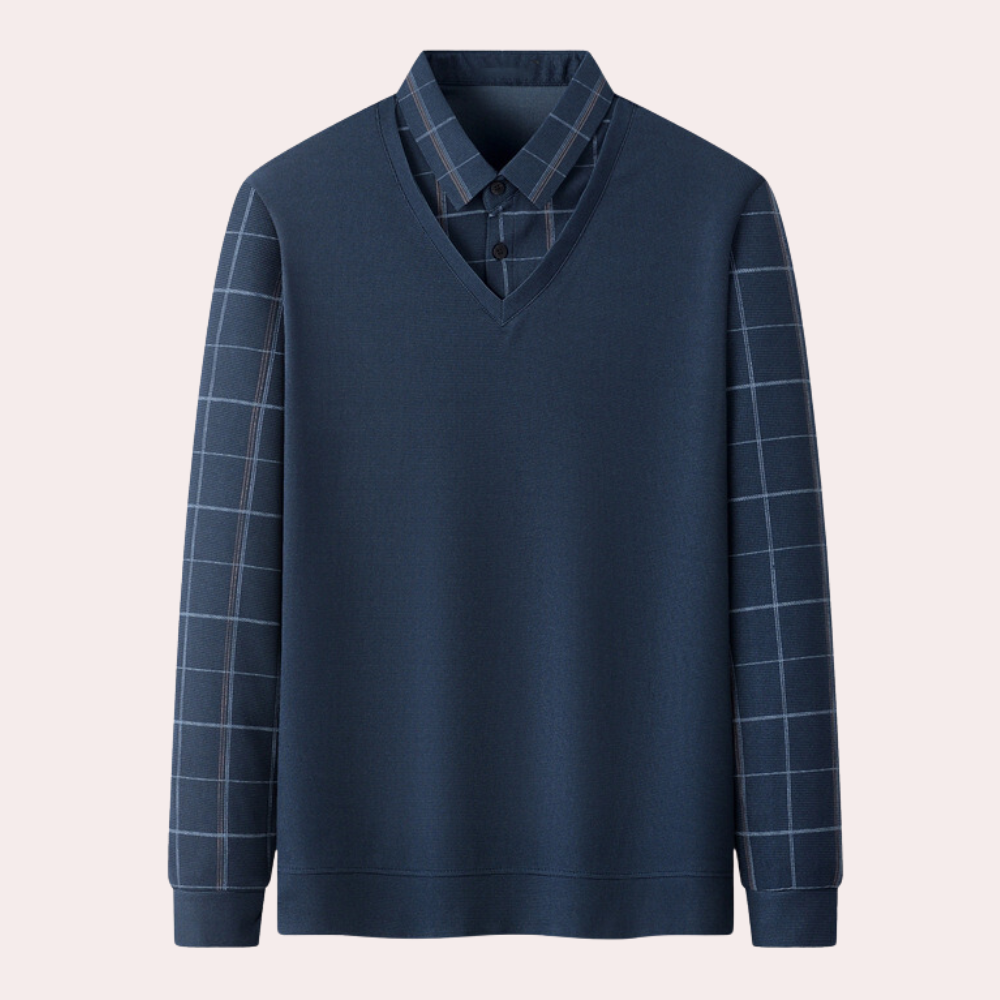 Bram - Herren Pullover Im Karierten Design