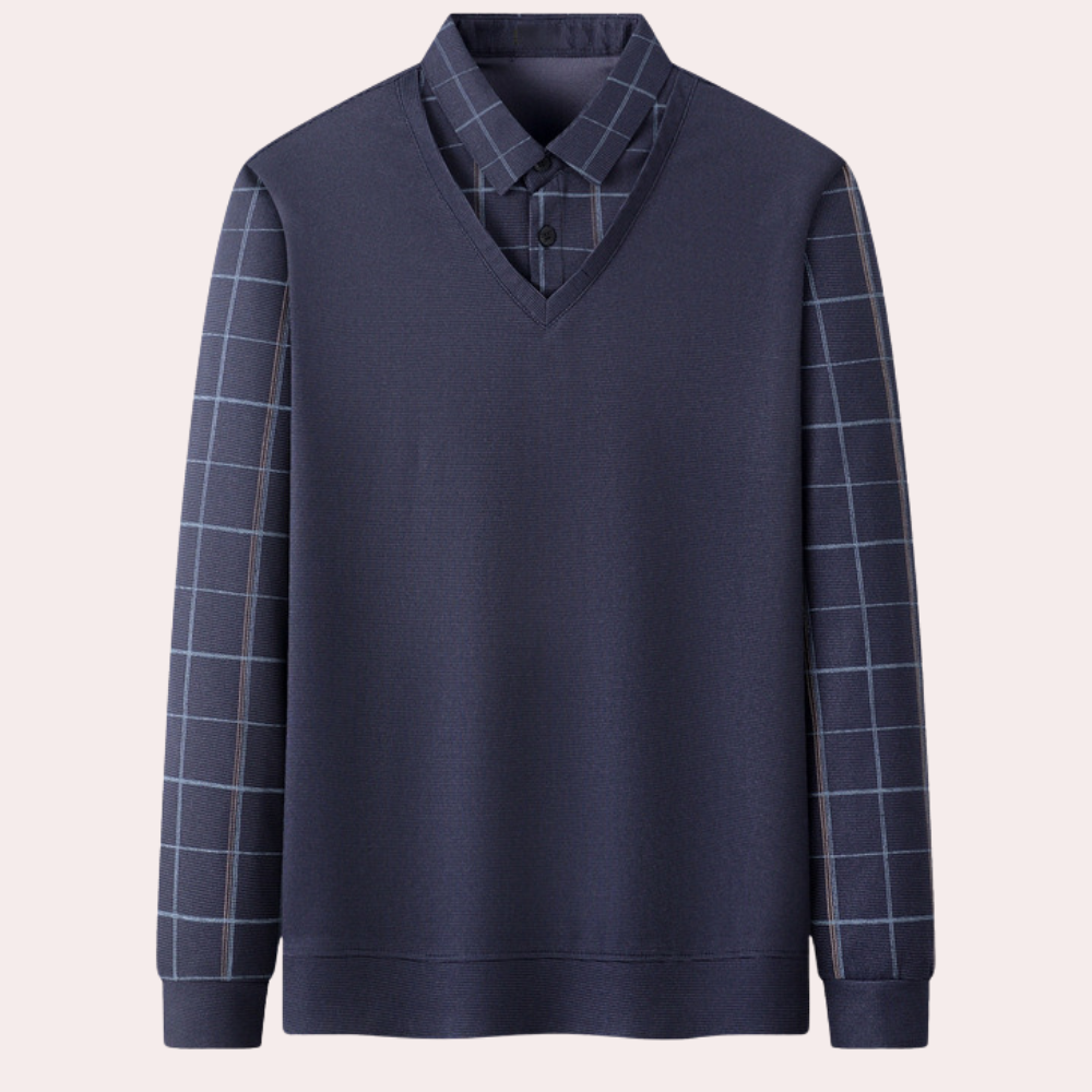 Bram - Herren Pullover Im Karierten Design