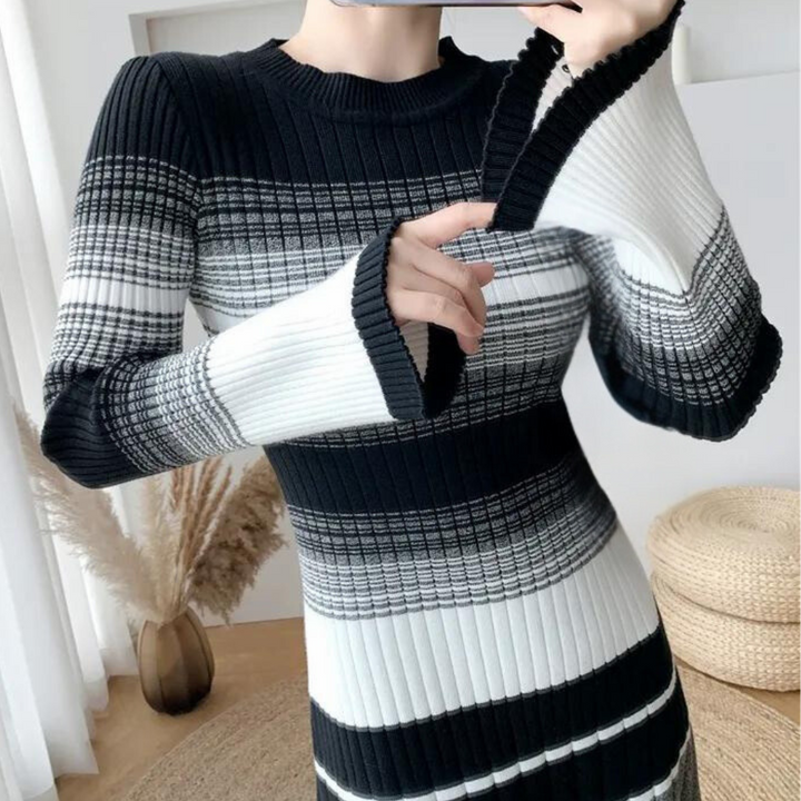 Betina – Stylisches Gestreiftes Midikleid für Damen