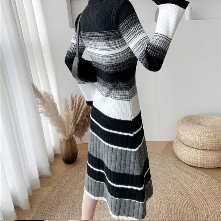 Betina – Stylisches Gestreiftes Midikleid für Damen