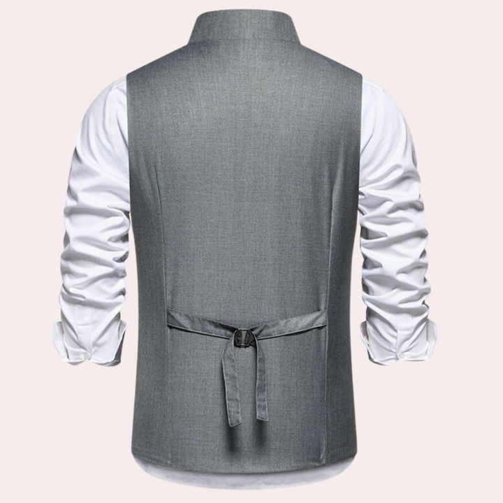 Laszlo - Elegante Weste mit Diagonaler Knopfleiste für Herren