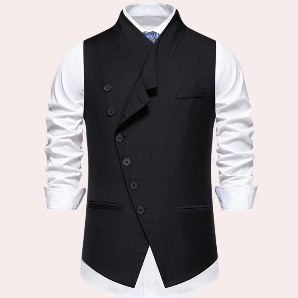 Laszlo - Elegante Weste mit Diagonaler Knopfleiste für Herren