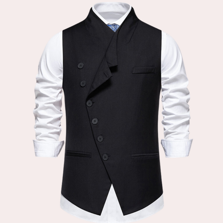 Laszlo - Elegante Weste mit Diagonaler Knopfleiste für Herren