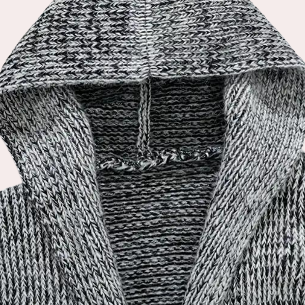 Fanis - Modische Herrenstrickjacke mit Kapuze