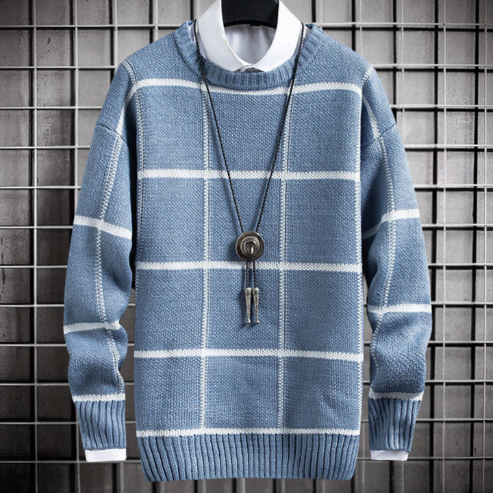 Marinos - Gemütlicher Und Stilvoller Karierter Pullover für Herren