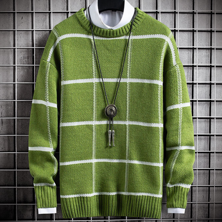 Marinos - Gemütlicher Und Stilvoller Karierter Pullover für Herren