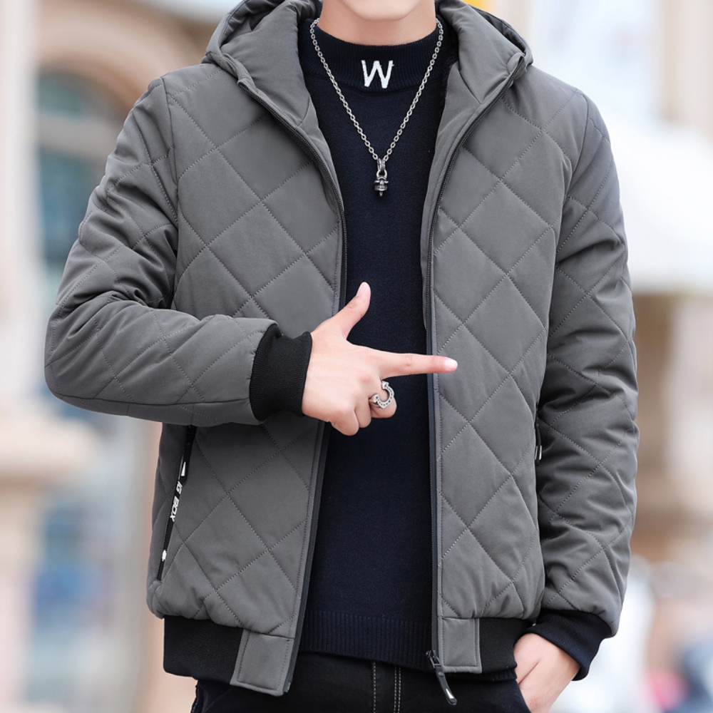Elie - Lässige Herren-Steppjacke mit Kapuze