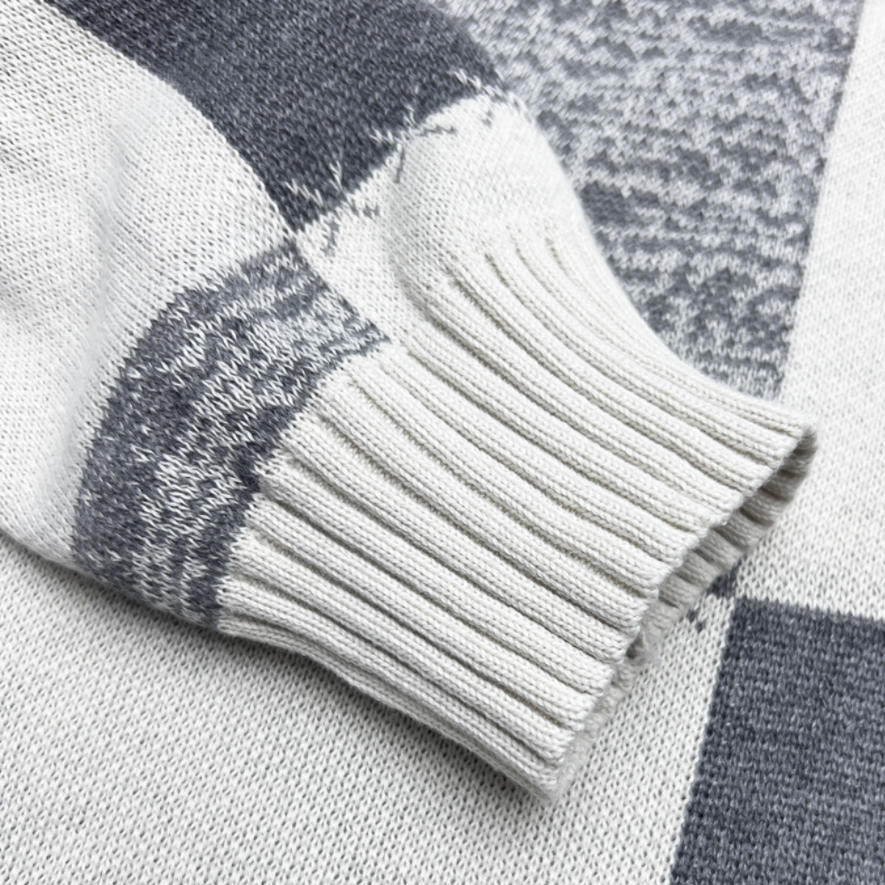 Greco - Moderner Patchwork-Kapuzenpullover für Herren