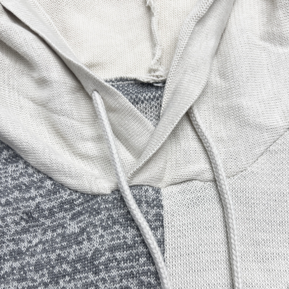 Greco - Moderner Patchwork-Kapuzenpullover für Herren