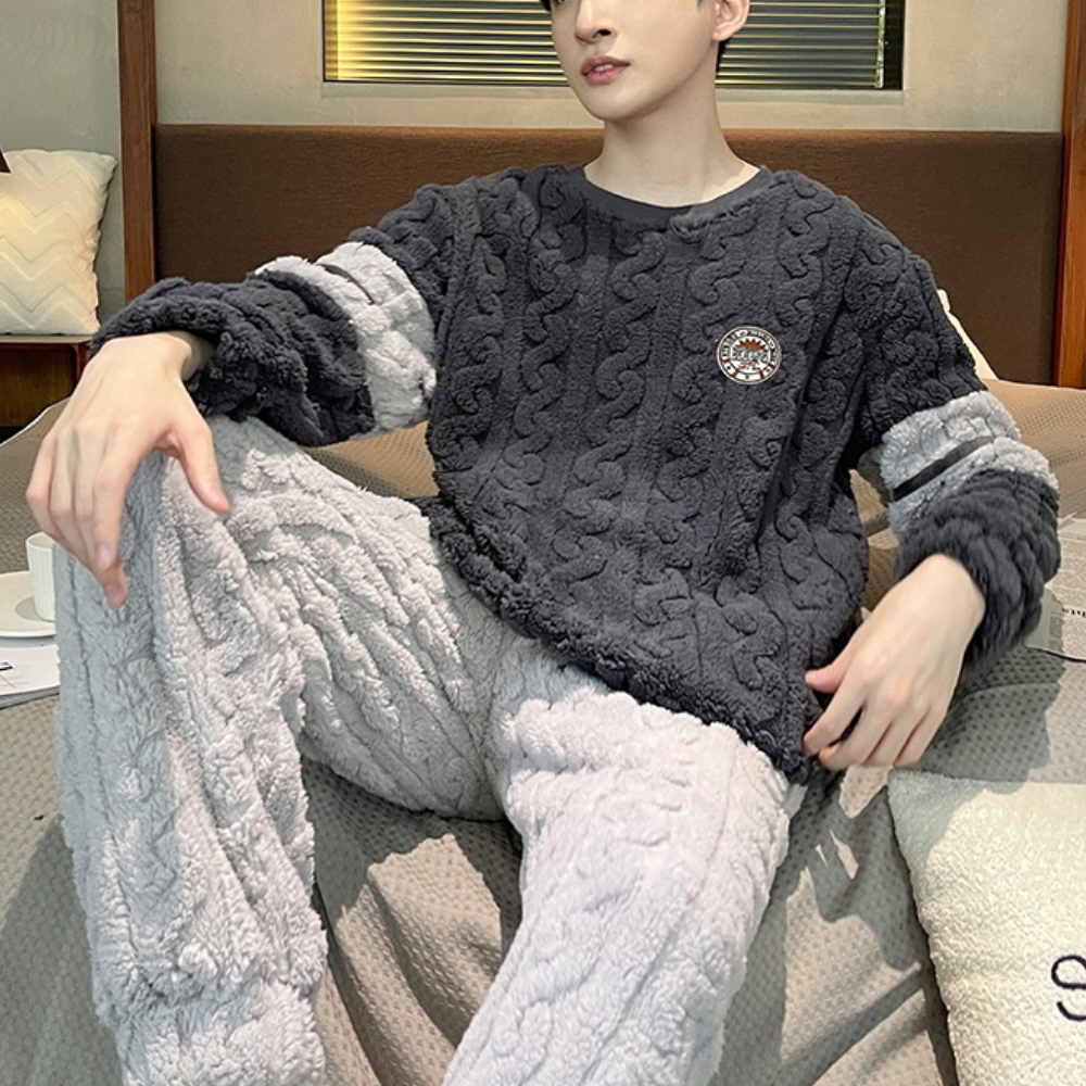 Norice – Elegantes Herren-Pyjama-Set für Die Kalte Jahreszeit
