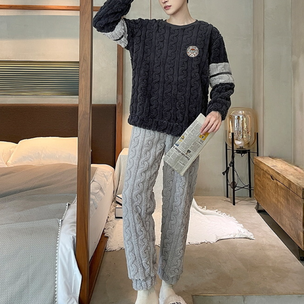 Norice – Elegantes Herren-Pyjama-Set für Die Kalte Jahreszeit