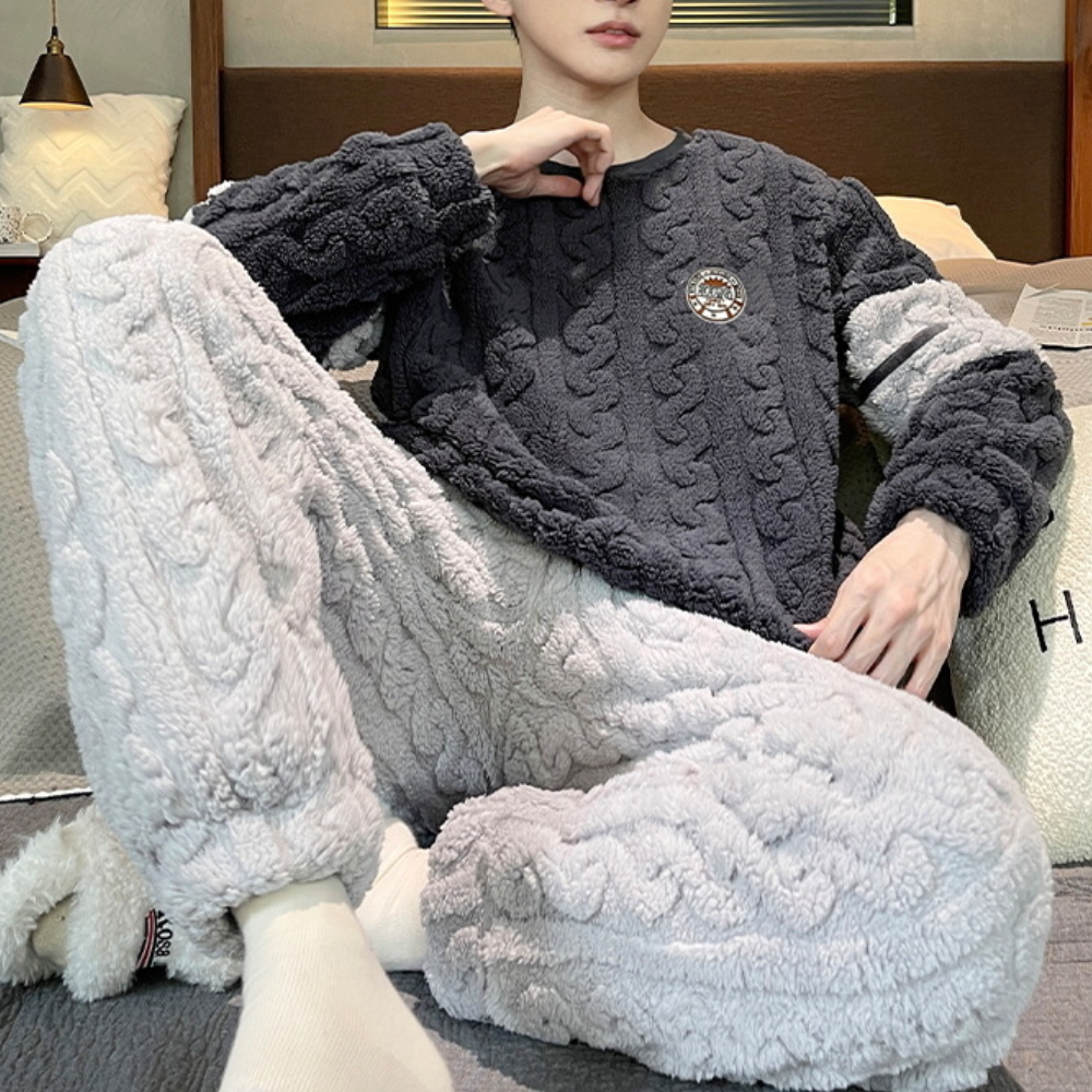 Norice – Elegantes Herren-Pyjama-Set für Die Kalte Jahreszeit