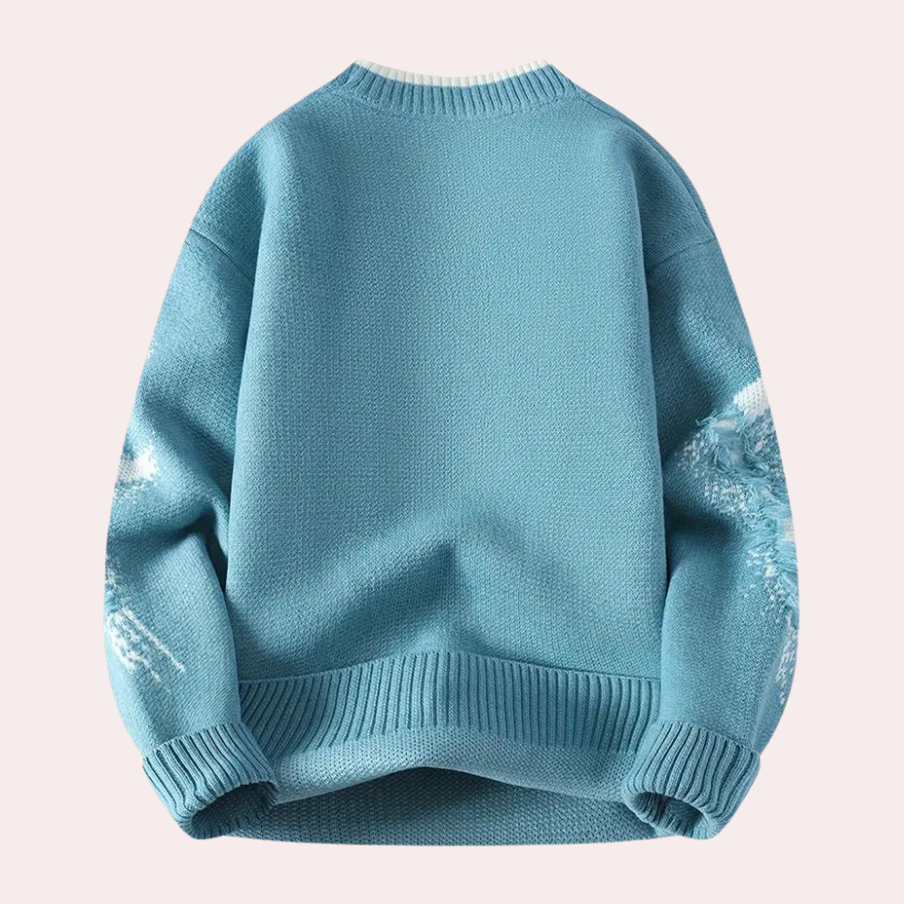 Troilus - Warmer Herrenpullover Im Ripped Style