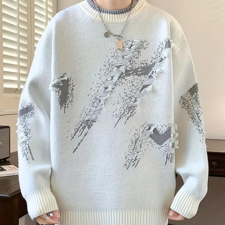Troilus - Warmer Herrenpullover Im Ripped Style