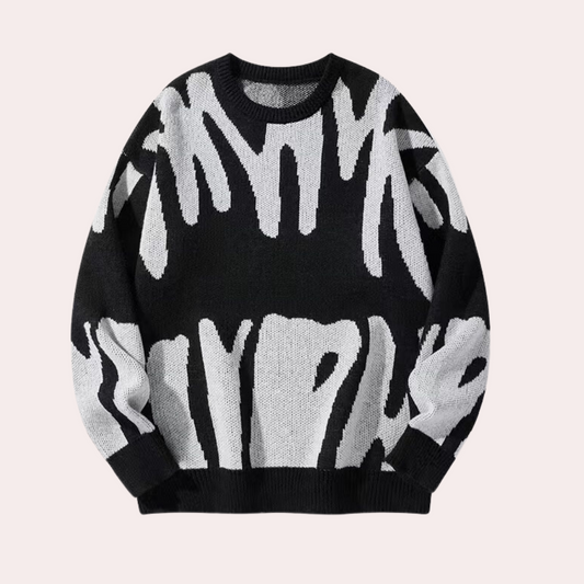 Vasil - Modisch Gemusterter Strickpullover für Herren