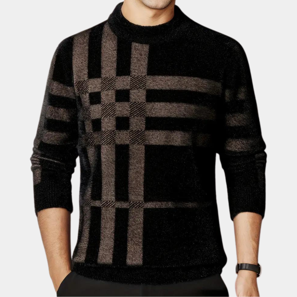 Agusztav - Bequemer Und Dehnbarer Herrenstrickpullover