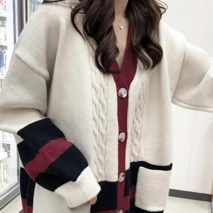 Juliana - Elegante Damen-Strickjacke mit Knopfleiste