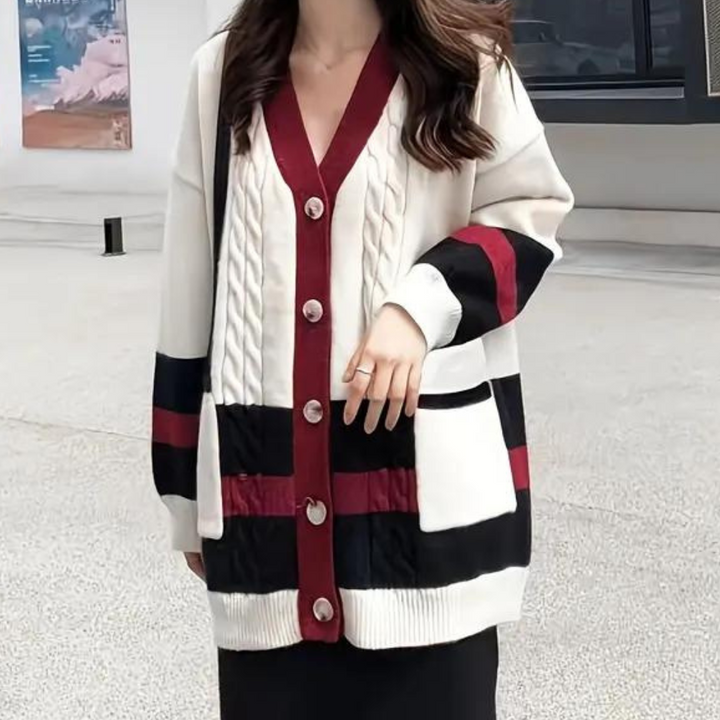 Juliana - Elegante Damen-Strickjacke mit Knopfleiste