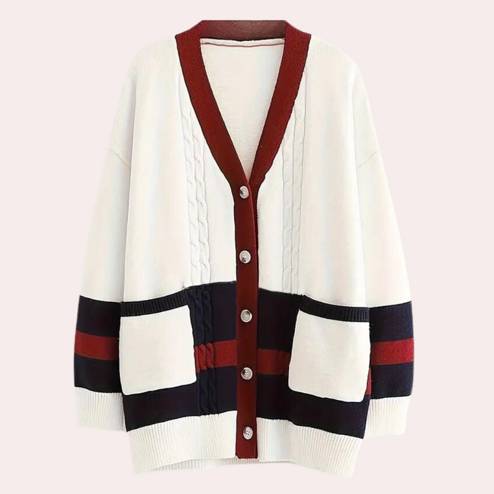 Juliana - Elegante Damen-Strickjacke mit Knopfleiste