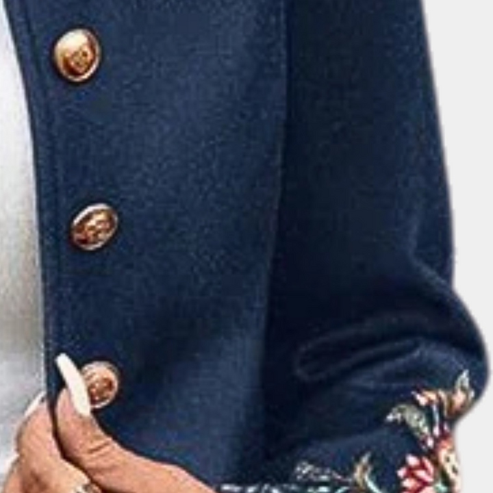 Iona - Damenblazer mit Auffälligen Blumendetails