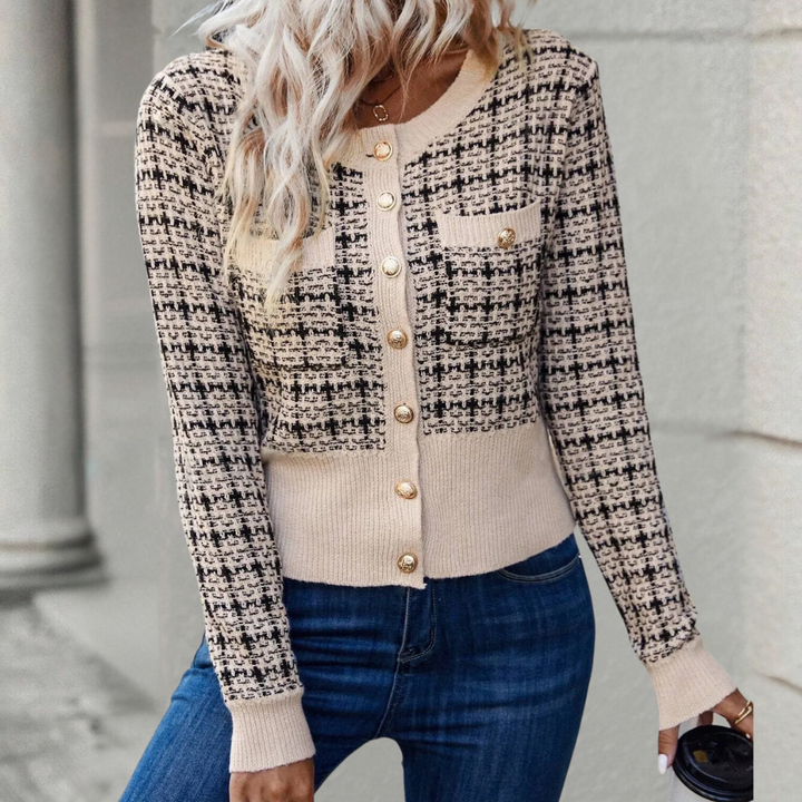 Fionnuala - Geknöpfte Damen-Strickjacke Im Vintage-Stil
