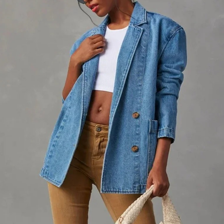 Nessa - Lässige Damen-Jeansjacke mit Taschen