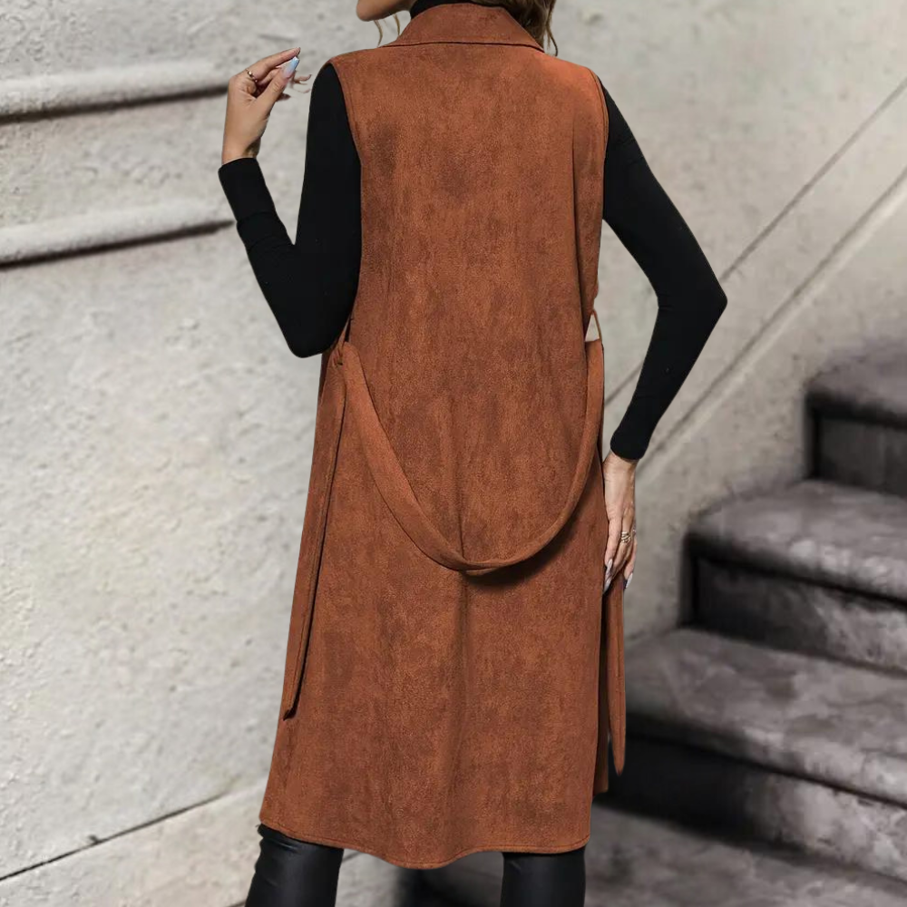 Aniko - Stylischer Ärmelloser Damenmantel