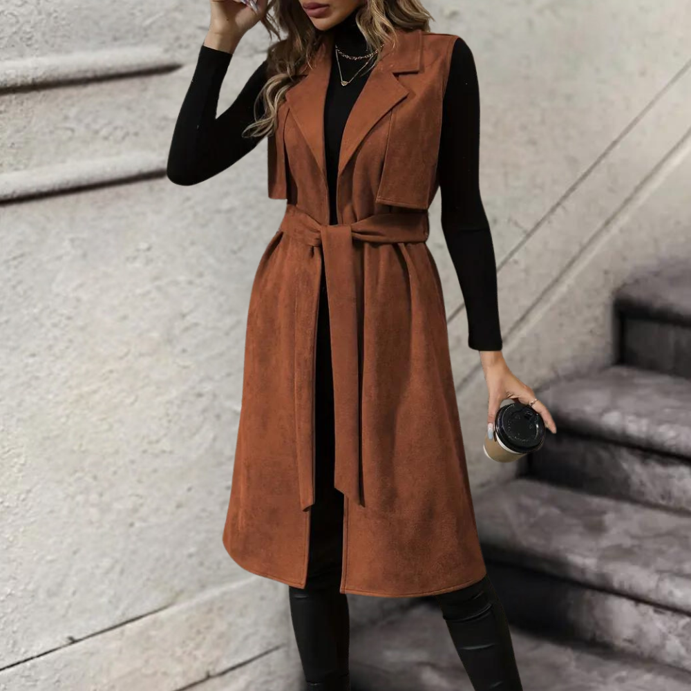 Aniko - Stylischer Ärmelloser Damenmantel