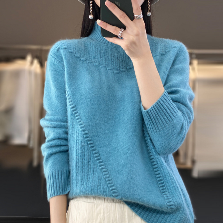 Bettina - Eleganter Damenpullover mit Stehkragen
