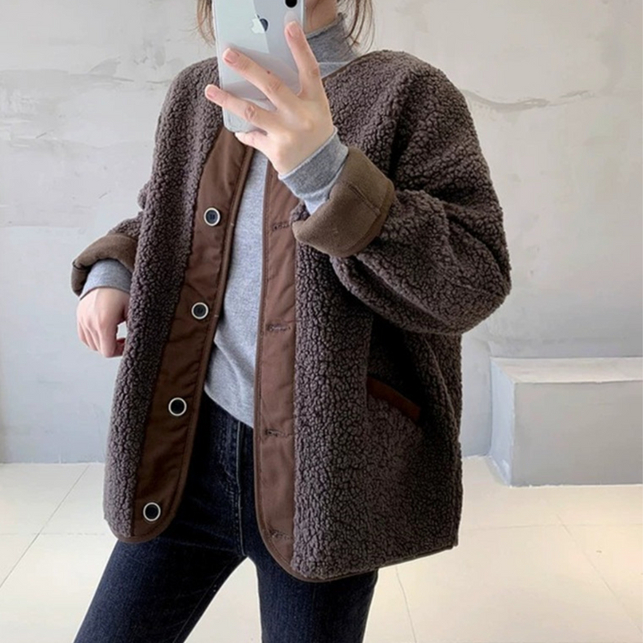 Livianna - Gemütliche Und Lässige Jacke mit Knöpfen für Damen