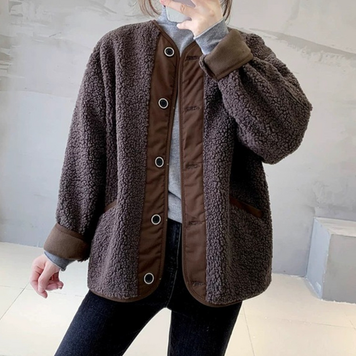 Livianna - Gemütliche Und Lässige Jacke mit Knöpfen für Damen
