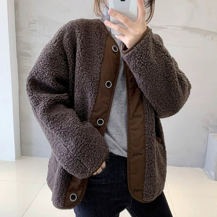 Livianna - Gemütliche Und Lässige Jacke mit Knöpfen für Damen
