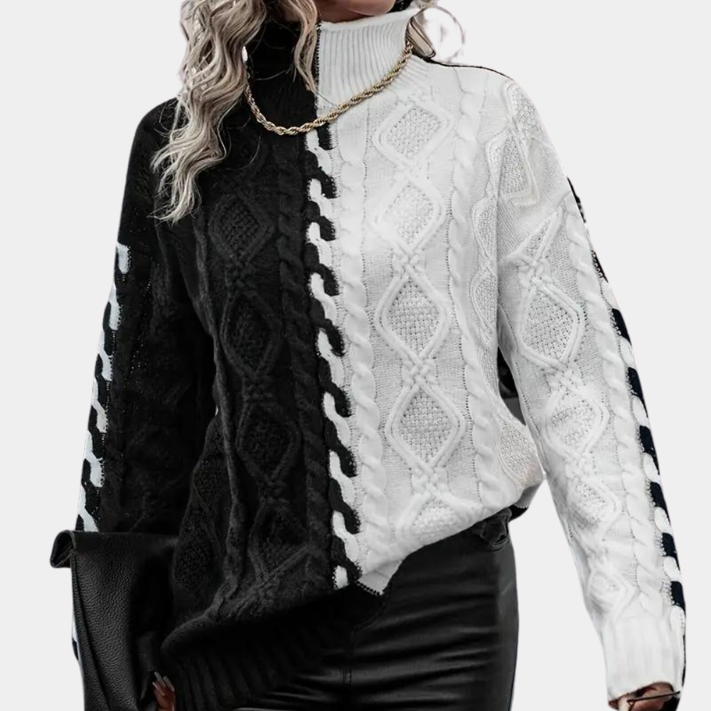 Lujza - Eleganter Damen-Rollkragenpullover