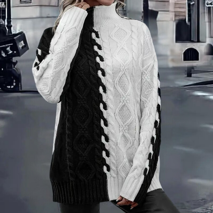 Lujza - Eleganter Damen-Rollkragenpullover