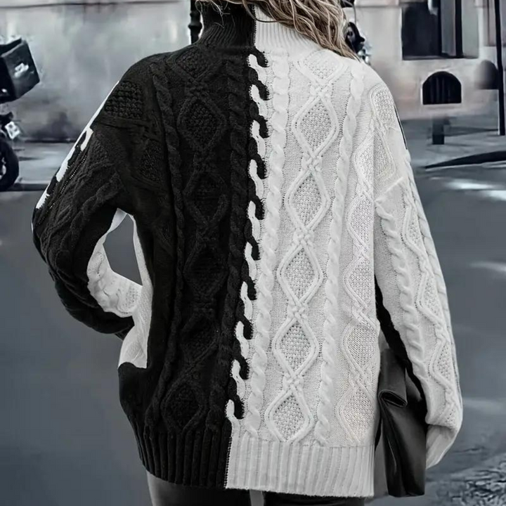 Lujza - Eleganter Damen-Rollkragenpullover