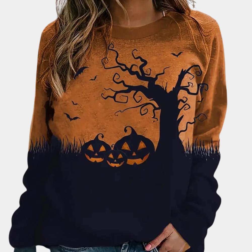 Elza - Bequemes Halloween-Sweat Hemden für Damen