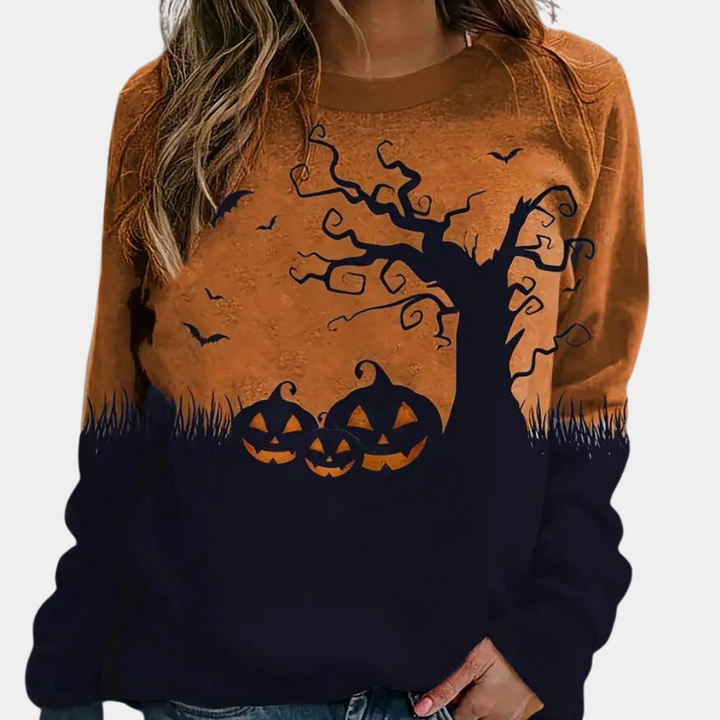 Elza - Bequemes Halloween-Sweat Hemden für Damen