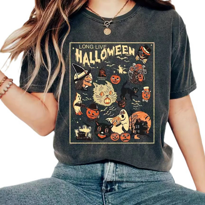 Jazmina - Damen Halloween-Hemden Im Minimaldesign